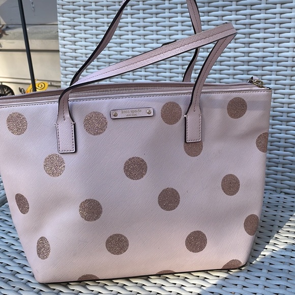 kate spade Handbags - ♠️ Kate Spade Haven Lane Large Hani Tote - Pink Glitter Toe Bag